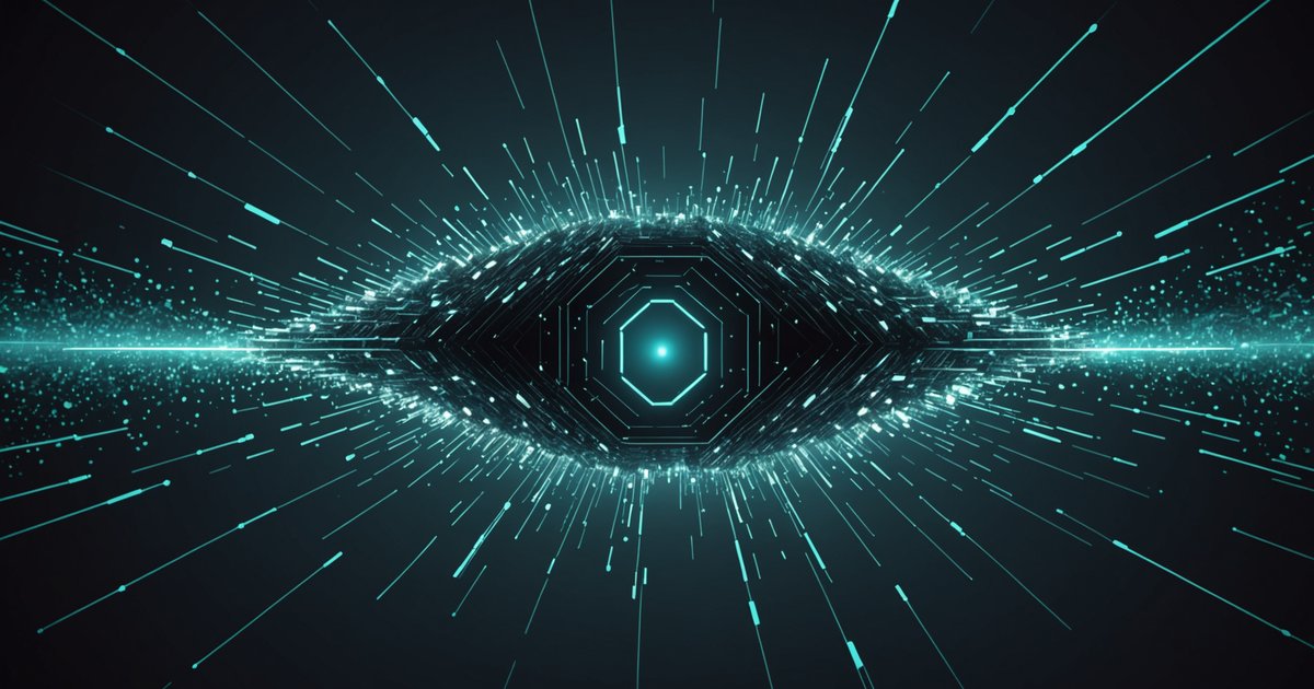 Abstract AI and data enrichment visualization