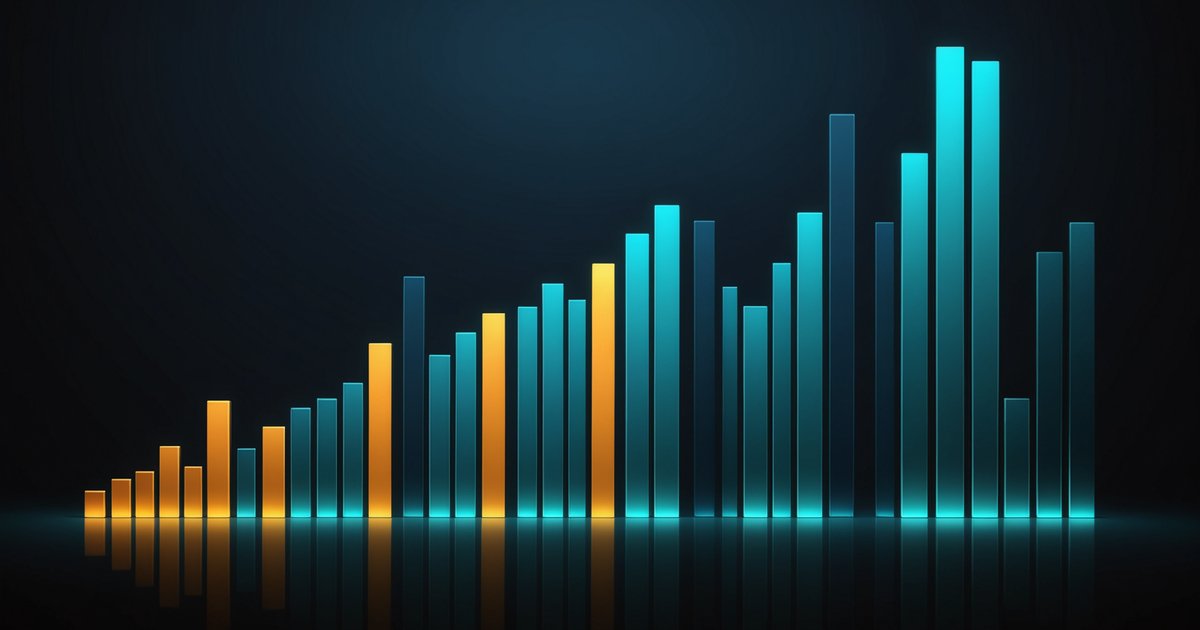 Abstract data visualization representing sales forecast accuracy